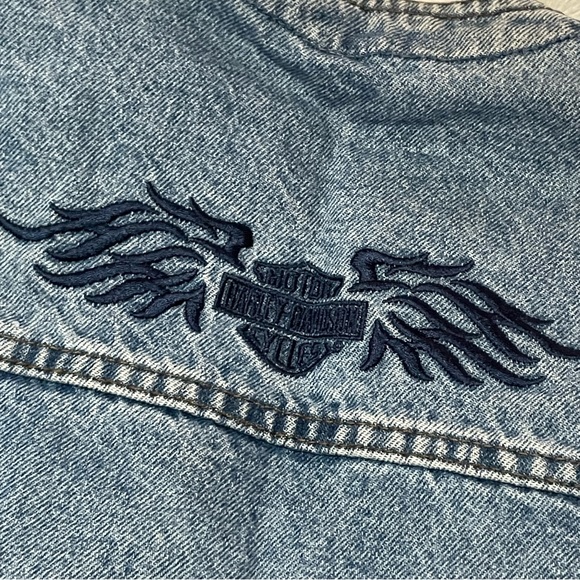 Harley-Davidson Jackets & Blazers - Vintage Harley Davidson denim vest